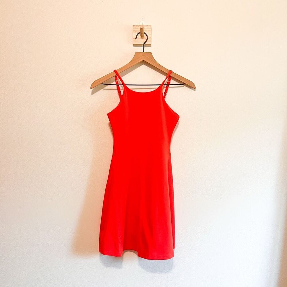 girlfriend collective Orange Mini Slip Dress